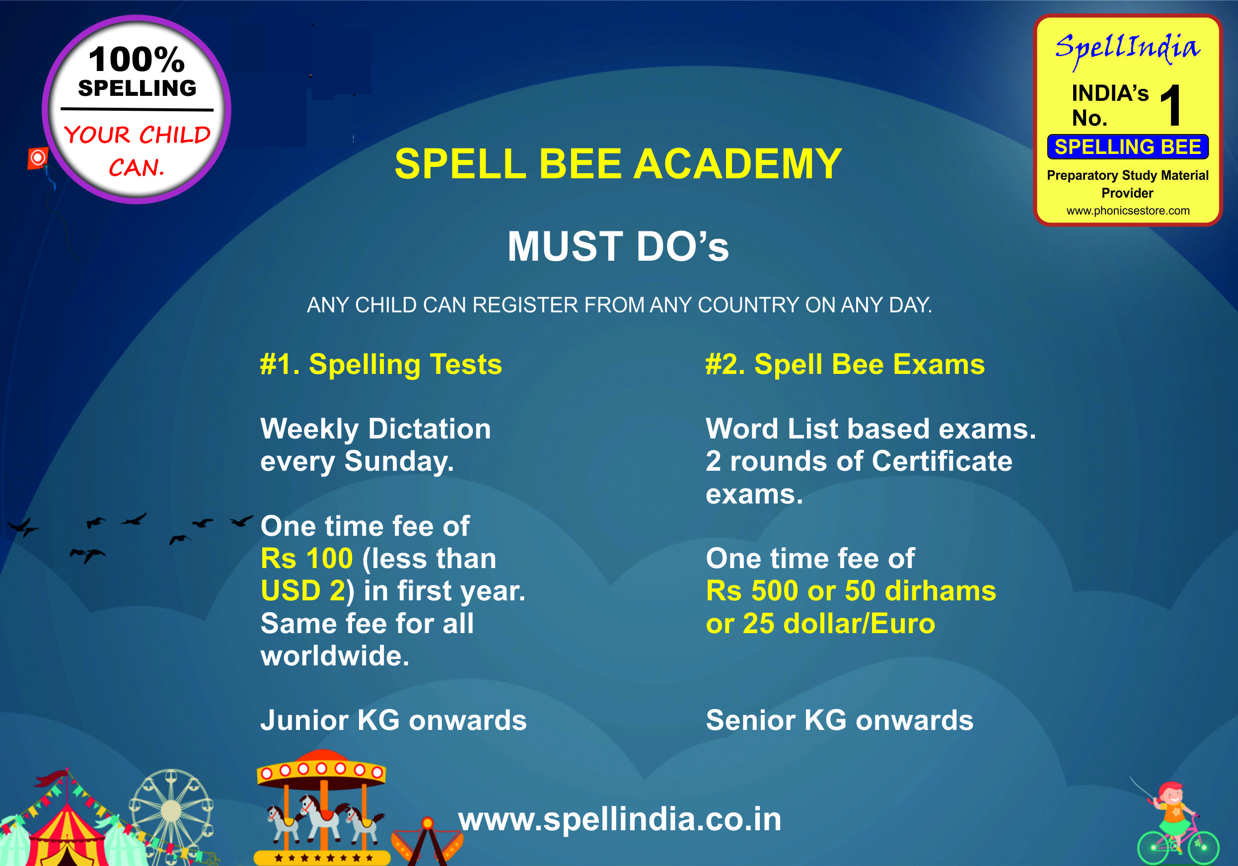 Spelling exams ... Spell Bee exam